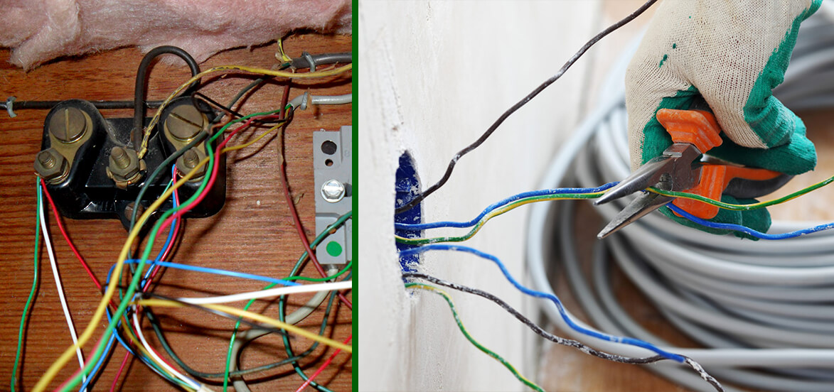Why is rewiring an old electrical system from a professional electrician required?