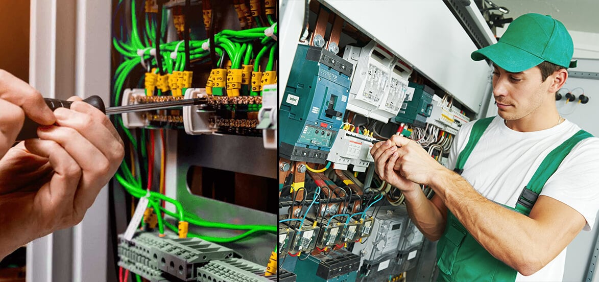 Electrical panel repair by Electrician